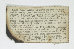 Ein Blatt Papier mit Text, auf dem steht, dass es die Kontonummer enthält, die für die Bundesrentenversicherung und die Arbeitslosenversicherung verwendet wird.