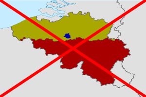 Eine Deutschlandkarte in Grün-, Rot- und Blautönen mit einem weißen Hintergrund, die ein rotes Kreuz in der Mitte zeigt, das anzeigt, dass das Land nicht zugelassen ist.