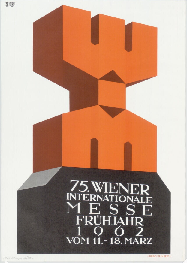 Ein Plakat für die 75. Internationale Messe Frühjahr in München, Deutschland, das einen weißen Hintergrund mit Text und eine farbenfrohe, detailreiche Skulptur in der Mitte zeigt.